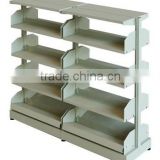4 Layer Double Face Metal School Library Book Racks