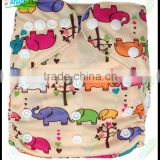 New Arrival Printed Reusable Prefold Best Pocket Diapers Double Row Snaps