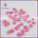 Oval Cabochon Pink Synthetic Opal Stone Price thumbnail-1