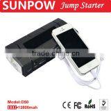 SUNPOW 13,600mAh Super Power Bank Portable 12V Gasoline and Diesel Li-polymer Car Jump Starter Booster thumbnail-4