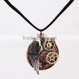 Antique Gold and Silver Plate Wing Pendant Necklace Wholesale 2015 thumbnail-4