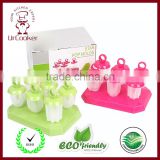 Reusable Popsicle Molds Ice Pop Molds Maker Set of 6,Green