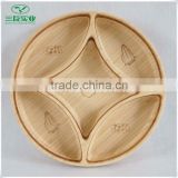 Natural Bamboo Candy Tray with Carvings