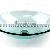 Oval Transparent Glass Bathroom Washbasin