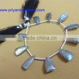 Labradorite 8*15 mm 44 Cts Faceted Elongated Pyramid 5" Strand Length Natural Gemstones