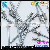 HOT SELLING HIGH QUALITY FACTORY OPEN END SS STEEL RIVET BODY STEEL ROD STEM BREAKSTEM POP RIVETS thumbnail-2
