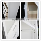 Modern style white wooden drawers tall display cabinet design for European