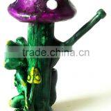Resin Peruvian Smoking Pipe - Frog & Mushroom thumbnail-5
