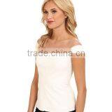 New Model Off-the-shoulder Look With Cap Sleeves t Shirt Women's Blouse thumbnail-3