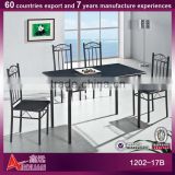 1202-17B 2013latest design Korean popular wrought iron table with MDF top