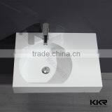 Resin Solid Surface Molded Integrated Chinese Sink