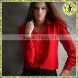 Beautiful Bright Chiffon Silk Proffessional Office Lady Blusas thumbnail-2