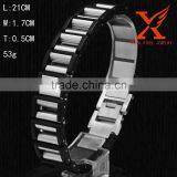 In Stock Stainless Steel Higt Quality Expandable Bracelet Solid Silica Matte Black Bracelet thumbnail-1