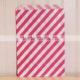 Cute Bright Pink and White Diagonal Stripe Bitty Favor Bags thumbnail-1