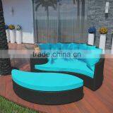 Beach Chair - Curve Rattan Wicker Lounge Chair - Love Sun Lounger - Resin Rattan Sunbed thumbnail-3