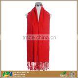 Fashion Large Long Warm Solid Crocheted Tassel Knit Red Scarves for Sale