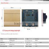 250V 16A Two Gang Thin Electric Wall Switch for Home thumbnail-2