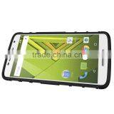 Hot! New! 2 in 1 Dual Slim Armor TPU&PC Kickstand Phone Case for Moto x Play Made in China thumbnail-2