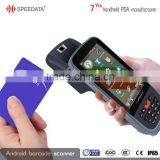 3C/ FCC/ ROHS android 4.4.2 fingerprint scanner with ISO9001 factory price handheld barcode scanner reader