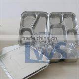 2 Cavities Aluminum Food Tray/container, Compartment Disposable Food Tray thumbnail-2