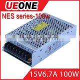 100w Constant Voltage Single Output 15v 7a Switching Power Supply China