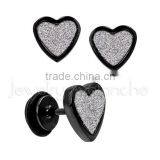 2016 Cool UV earing plug heart-shaped ear fake ear Body Jewellery