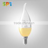 C37 E12 E14 3W 5W smd clear glass led candle lamp lighting for wholesale led mirror bulb