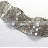 Hot Selling 4.2cm Width Bronze Embroidery Sequin Trim for Garment thumbnail-2