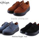 Casual Pure Color Suede Ladies Comfortable Platform Shoes thumbnail-1
