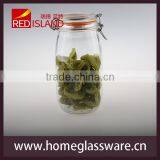 Wholesale 500ml Clear Flip Lid Food Storage Jar With Swing Top