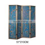 Retro Art Painting Bookcase Design Wooden Floor Screen, Creative Furniture Decorative Four Panel Folding Screen thumbnail-3