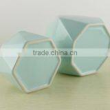 Factory Wholesale Custom Design Prismatic Holder Ceramic Candle Jar thumbnail-5