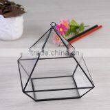 One Face Opening / Cube Terrarium / Indoor Mini Modern Planter / Handmade / For Airplant Vintage Glass Terrarium Box thumbnail-1