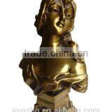 Cast Brass Lady Bust Statue thumbnail-1