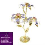 24K Gold Plated Colourful Crystal Flowers With Crystals From Swarovski thumbnail-1