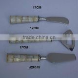Mother of Pearl handle Cheese knife Butter Knife and Bottle opener made in Steel with Mirror polish