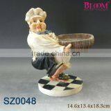 Decorative Resin Chefs Figurines Serving Plate thumbnail-1