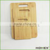 Bamboo Cutting Board Set of 3 with Carrying Handle /Homex_BSCI