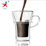 heat-resistant double wall glass for milk coffee and juice