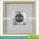 Sliver Shadow Boxes for Wholesale With Mottled Silver Background Encasing Colorful Agate Under Glass thumbnail-6