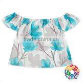 Adorable Children Girls Short Flutter Sleeve off Shulder Top Summer Casual t Shirt thumbnail-1