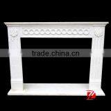 Indoor White Marble Fireplace Surround thumbnail-1