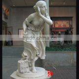The Blind Girl Was Listening White Marble Statue thumbnail-1