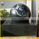 High quality stone rolling ball water fountain in shanxi black with globe