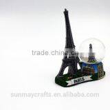 Custom Polyresin France Eiffel Tower Souvenir Snow Globe for Sale thumbnail-5