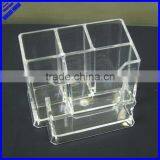 Hot Selling Deskstop Transparent Square Plastic Desk Pen Holder thumbnail-1