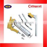 One-Hand Pistol Grip 6pcs Air Grease Gun Delivers 1200-6000psi w/ Extension Set