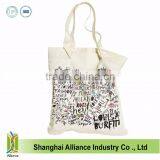 Wholesale Promotional Shopping Reusable Tote Plain White Cotton Bag thumbnail-4