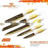 A3395-b Special Design Air-flow Dots Stamped 5pcs Stainless Steel Knife Set thumbnail-6