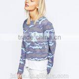 Custom Women All Over Camo Print Sweatshirt Without Hoodie thumbnail-1